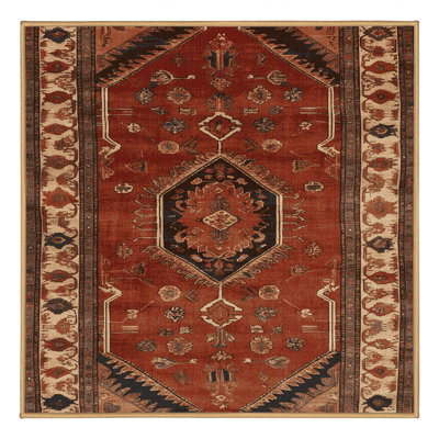 Machine Washable Turkish Brown Area Rug