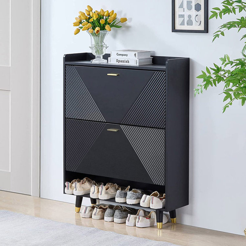 Rangement pour chaussures Enijah, Noir