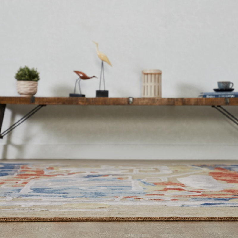 Studio Glyphs By Katie Merz Wool Abstract Area Rug, Rectangle 7'6" x 9'6"