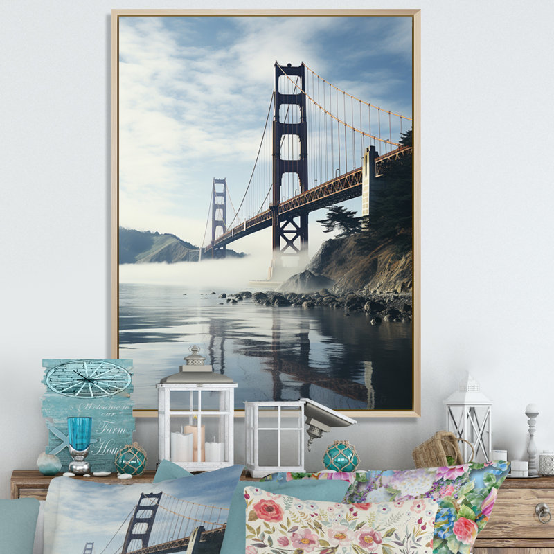 Bohena Grey Bridge Majestic Arch Graphite II, H 32 po x l 16 po x P 1 po, Cadre naturel flottant