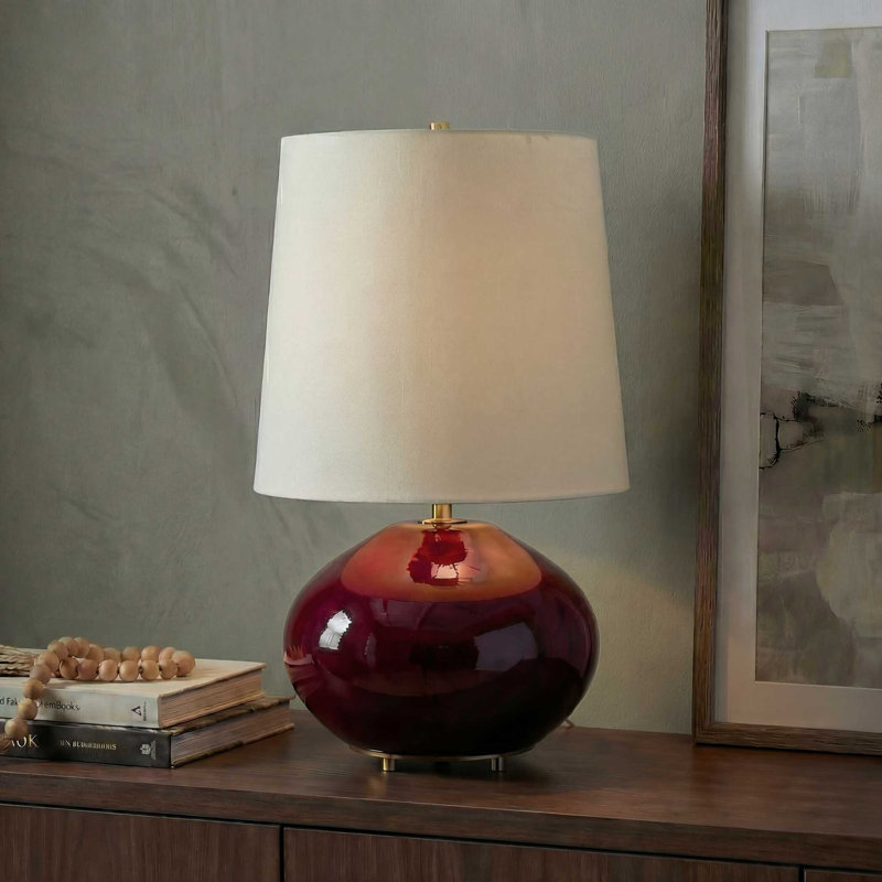 Lampe de table en émail rouge rubis Uttermost