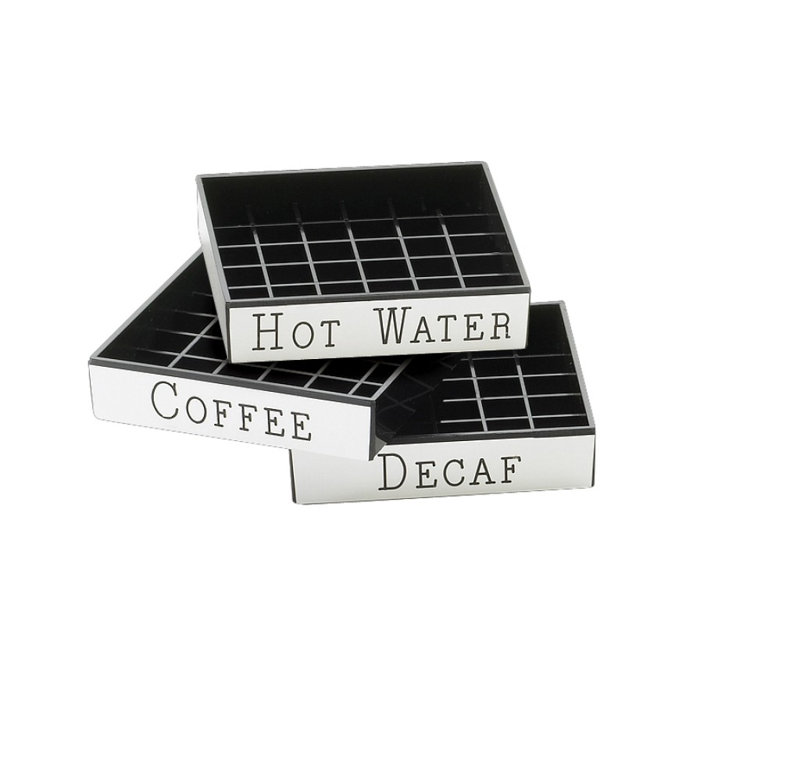 Engraved Silver "Decaf" Drip Tray