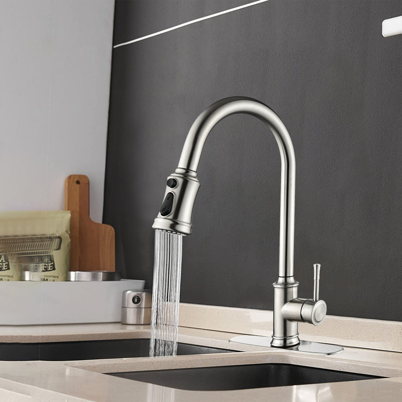 Naiyafly Pull Down Touch Kitchen Faucet, Silver