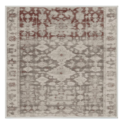 Machine Washable Overdyed Beige Area Rug