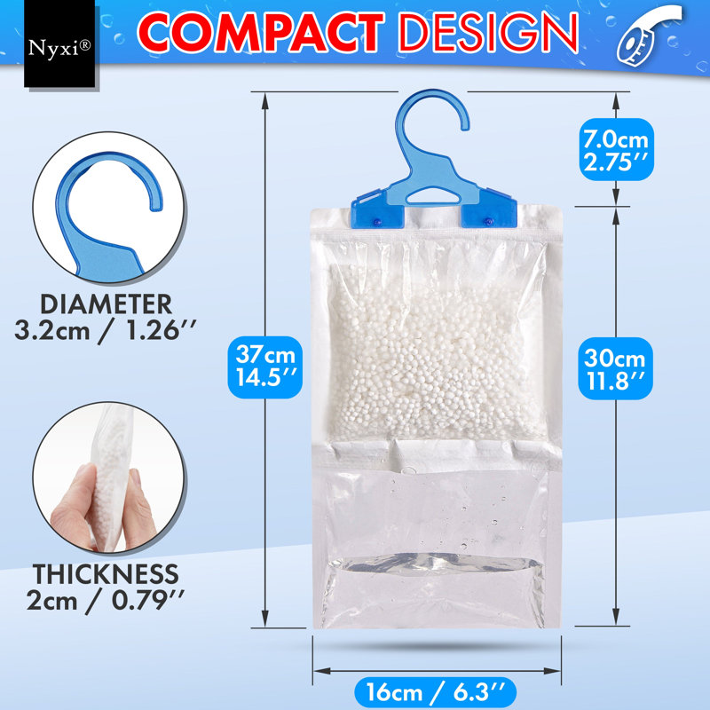 Nyxi Hanging Wardrobe Dehumidifier Bags (Pack of 24)