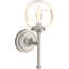 Bellera™ 1 Light Indoor Wall Sconce with Globular Glass Shade-66821574