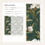 Floral Wallpaper Bird Mural Green Wall Decor