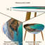 Ensemble de 2 tables basses gigognes triangulaires pour table de bout Positano Coast