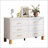 6-Drawer Double Dresser, Modern Storage Cabinet With Metal Handles & Solid Wood Legs, Heavy-Duty Organizer For Kids And Adults-1678871810