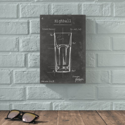" Barware Blueprint II " by Ethan Harper Painting Print