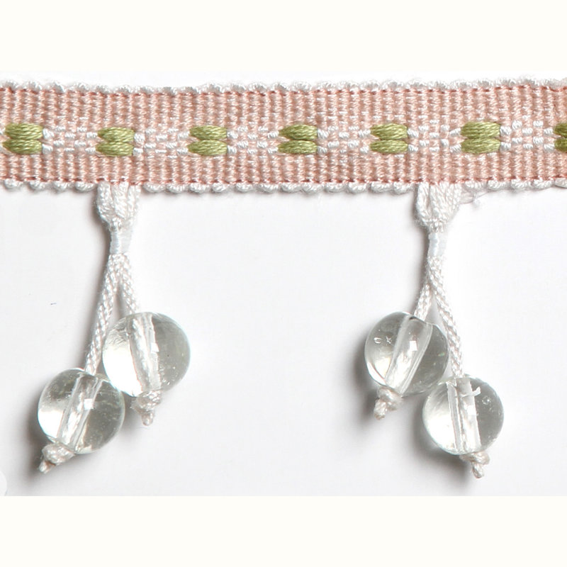 Tissu à baies buccheri Chaura, Rose doux / Vert