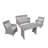 Grammer 4 - Person Patio Conversation Sets with Cushions