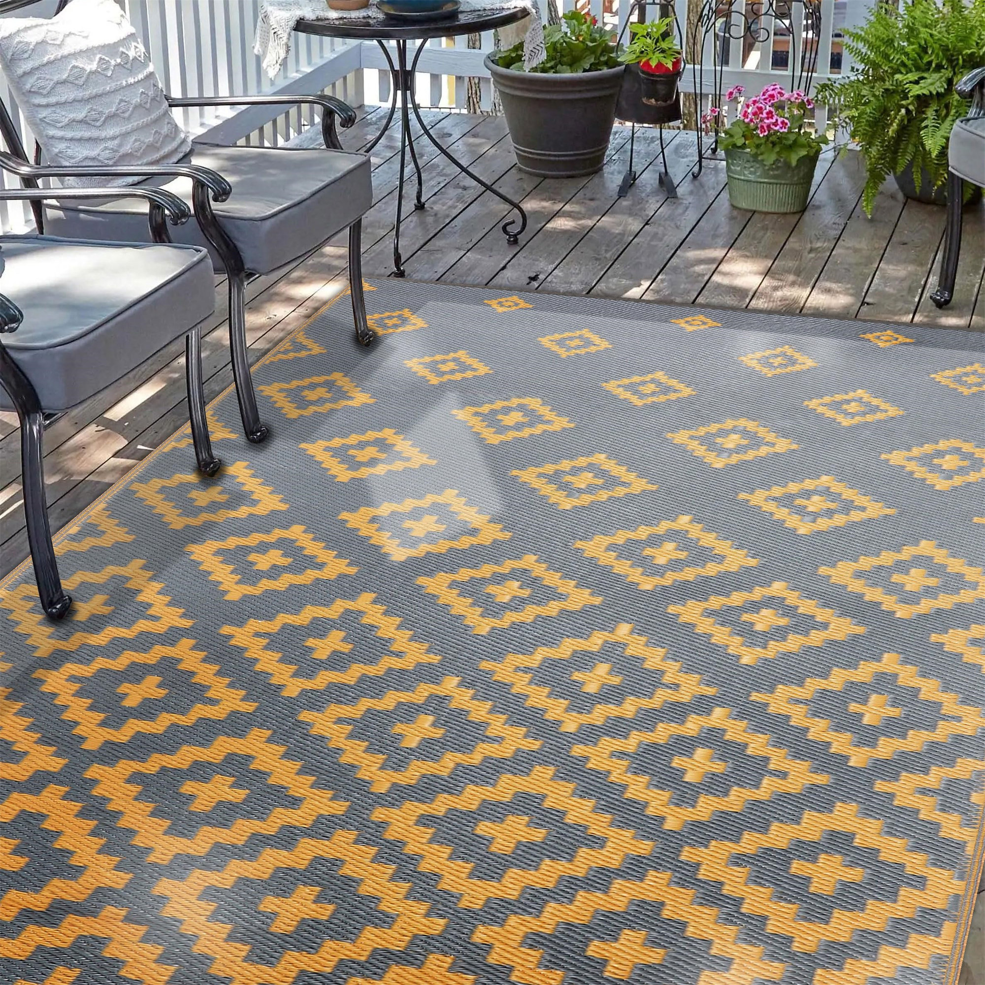 Plastic Ridged Rug Natur Pur Reversible Recycled Plastic Outdoor Rug | Stain And Water ...