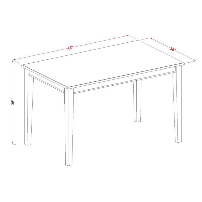 Ensemble de table de salle à manger 5 pièces à hauteur de comptoir comprenant une table de cuisine rectangulaire et 4 chaises de salle à manger en similicuir, acajou