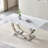 69.3-Inch Modern Rectangular Dining Table with Marble MDF Top
