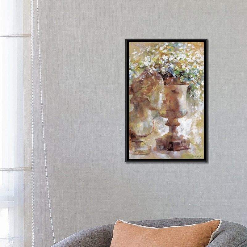 «Romantic Sculpture», reproduction sur toile, H 26 po x l 18 po x P 1,5 po, Toile encadrée noire, Pas de tapis