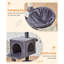 Arbre à chat, tour à chat de 37,8 pouces pour chats d'intérieur, 2 luxueux condo pour chat avec grands paniers suspendus réglables et grand perchoir luxueux fumé MS029G-1556886112