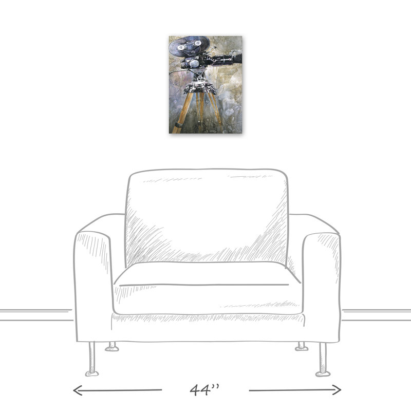 " Camera Painting ", 16" H x 12" W x 1.25" D, No Frame