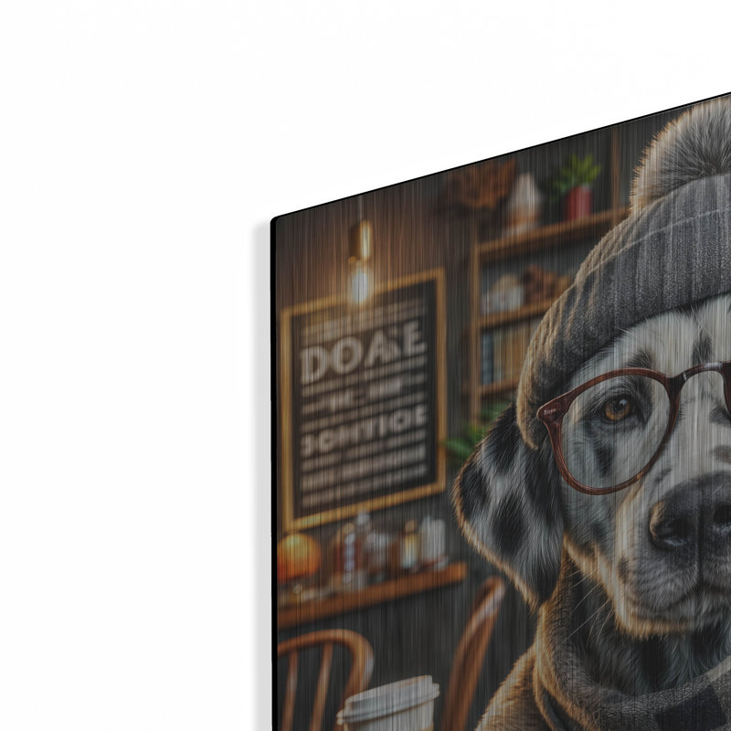 «Hipster Dog - Dalmatian» par Rey Klimt, art mural en métal, H 24 po x l 24 po