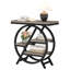 Table de bout industrielle étroite avec tablettes de rangement à 3 niveaux-356236367