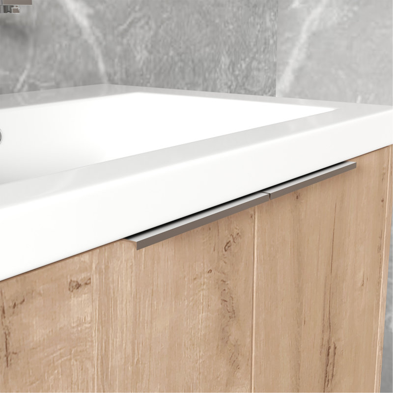 Meuble-lavabo mural chic avec beaucoup de rangement et un attrait élégant