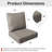 Forbell Outdoor Patio 6" Thick Seat & Back Furniture Cushion Set With Removable Cover-434758784-434758799