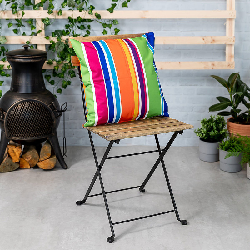 icon Stripe Indoor-Outdoor Cushion, Technicolour