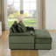 Canapé avec 2 coussins décoratifs et un repose-pieds, Canapé Comfy Sofa-130187456-130187459