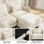 Canapé modulaire en chenille 70,8 po avec coussin et repose-pieds mobile-130916049