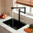 Pot Filler Style Single Handle Kitchen Faucet With Extended Reach