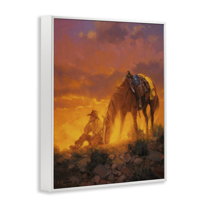 «The Thinker Western Cowboy», estampe numérique, conception par Jack Sorenson, H 20 po x l 16 po