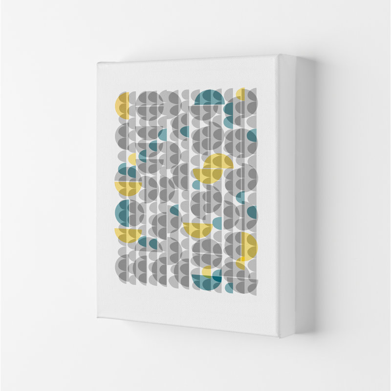 Geometric Grey and Yellow B Original 1 Piece Wall Art, 84cm H x 59cm W x 1cm D, No Frame