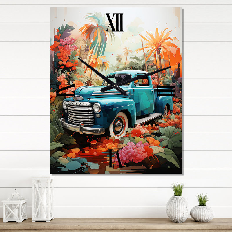 Jerode - Horloge murale moderne camionnette, Petit