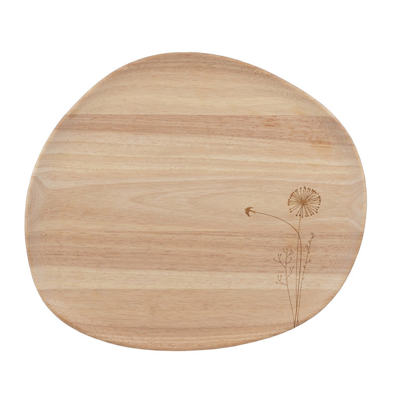 Plateau décoratif en bois massif