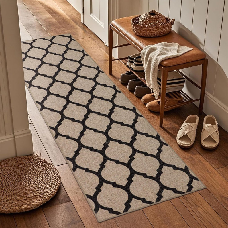 Plaid Machine Tufted 60cm X 180cm Area Rug