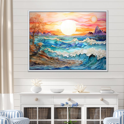 Rainbow Ocean Sunrise - art mural océan