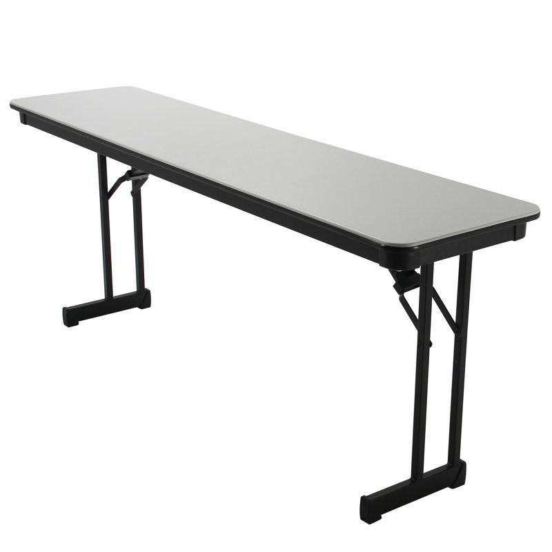 Table pliante rectangulaire 72 ", Gris / Noir