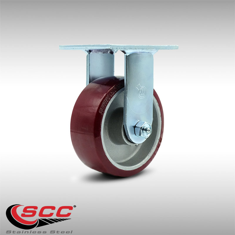 Stainless Steel Poly on Aluminum Caster