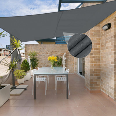 Waterproof Rectangle Shade Sail, UV Blocking Outdoor Sun Shade Canopy
