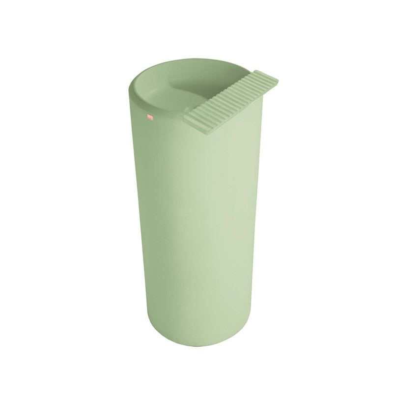 Ubud U-Shaped Concrete Pedestal Sink, Ceiba Green
