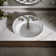 Serif Ceramic Oval Drop-In Bathroom Sink with Overflow