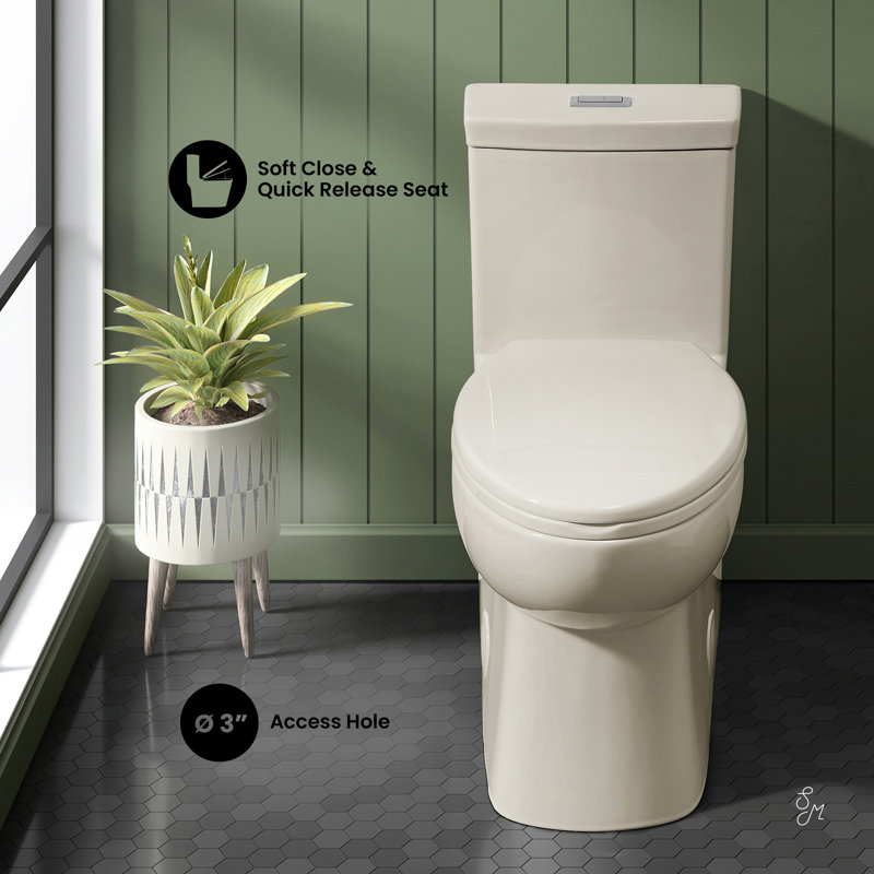 Classe One-Piece Toilet, Top, Bisque