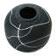 Glenlee Round Decorative Terra-Cotta Vase with Hand-painted Intersecting Lines