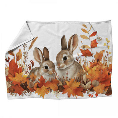 Jeté en molleton Rabbits - jetés animaux pour canapés ou lits