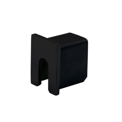 FHC CRU1WCMB Wall Mount End Caps Aluminum Cap Rail 1 - 5/16" X 1 X 1 - 5/16" Profile - Matte Black