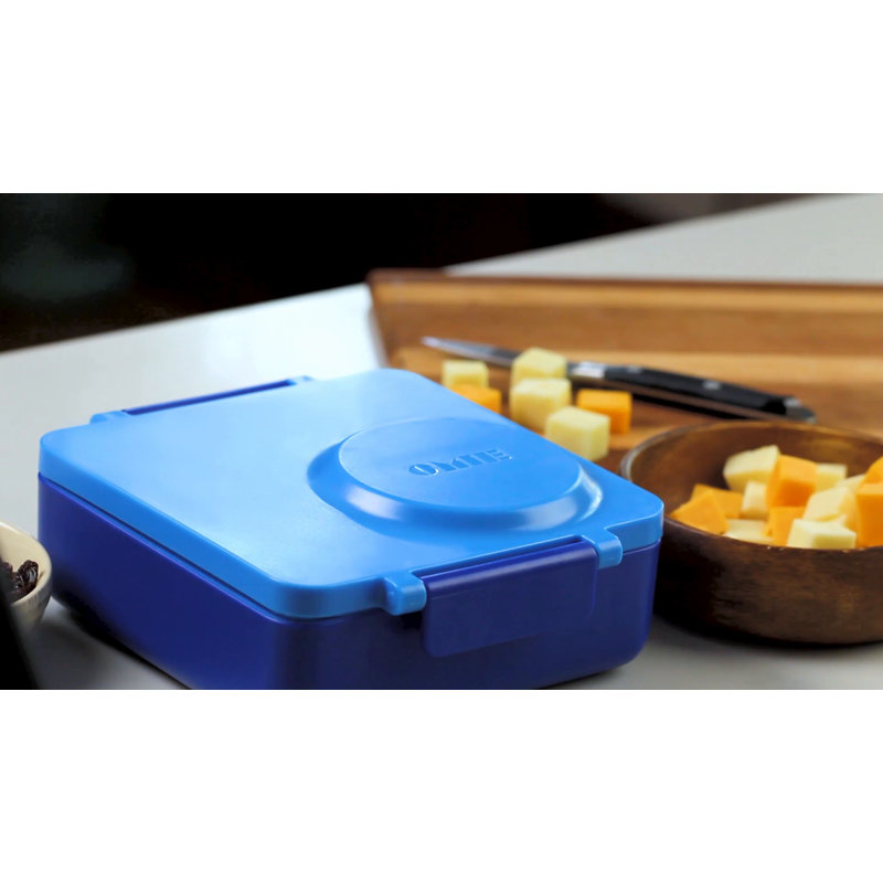 Blue Insulated Stainless Steel Bento Lunch Box with Thermos