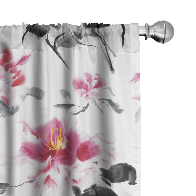 Ayobami Semi Sheer Curtain Pair, 28" W x 63" L