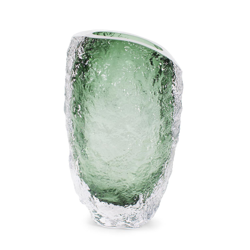 Hosmer Crystalized Glass Vase- Large