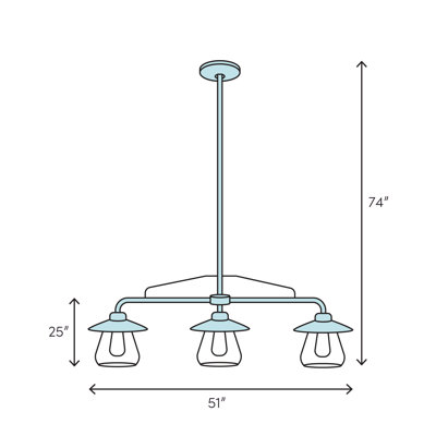 Ponte 3 - Light Kitchen Island Pendant