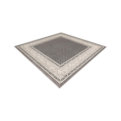 Swinson Geometric Gray Area Rug
